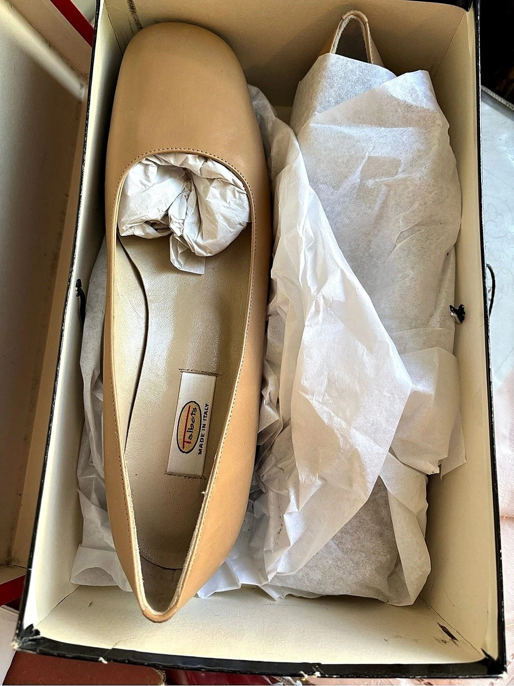 Vintage Talbots Shaw Leather-Look Flats US 9.5N NWT